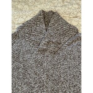 Marc Anthony Sweater Brown & White Knit Shawl Collar Slim Fit S